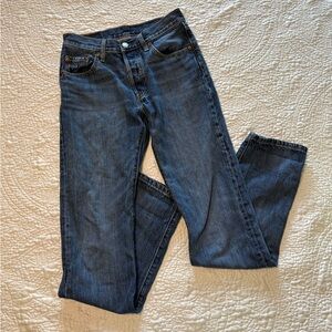 Levi's Straight Leg Jeans in Dark Blue Denim